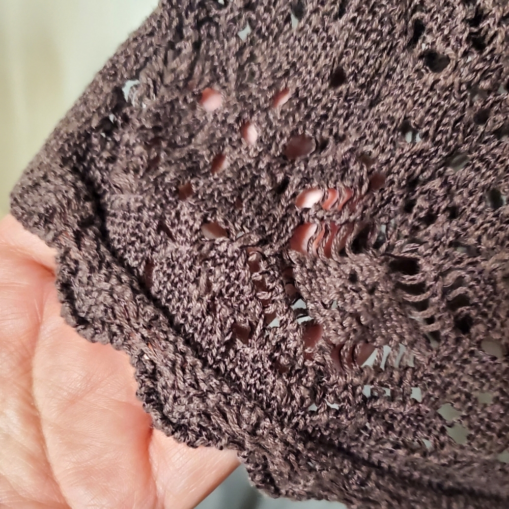 Modern Soul Chocolate Crochet Tunic View 6